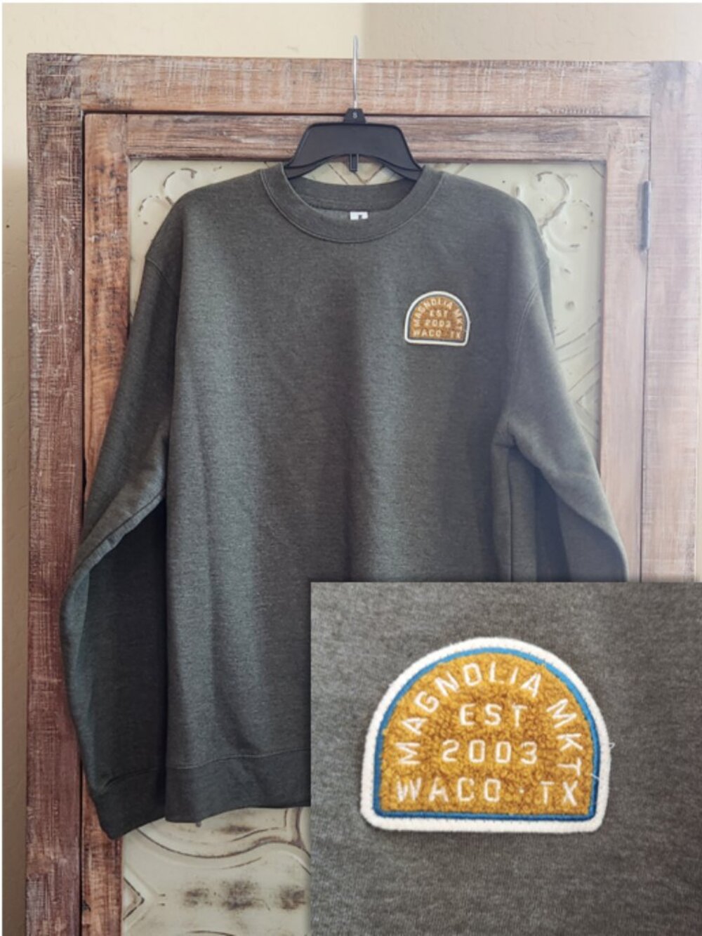 Magnolia Mkt Hunter Green Crewneck Long-sleeve Sweatshirt | Large